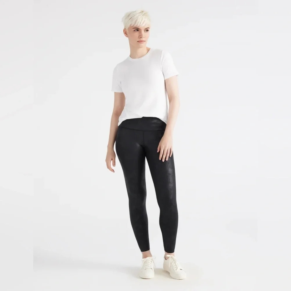 Knix Faux Leather Leggings  Black